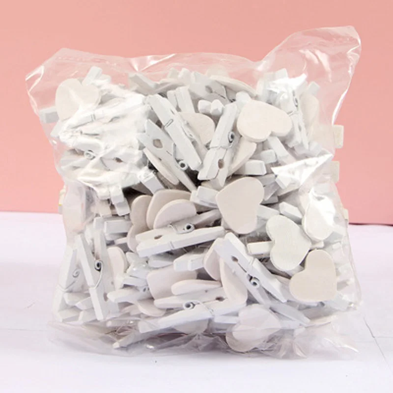 10 шт. Сердце 30x4 мм DIY много цветов большие деревянные прищепки для одежды Зажимы офисные декоративные аксессуары для вечеринок фото подвешенные прищепки