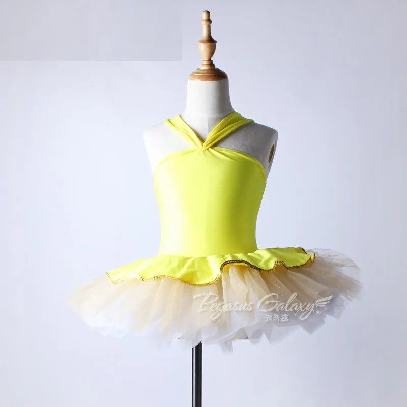 

Women Child Ballet Dance CostumeYellow Ballet Bodysuit Gymnastics Leotard For Adults Kids Swan Lake Tutu Ballet Dancewear Girls