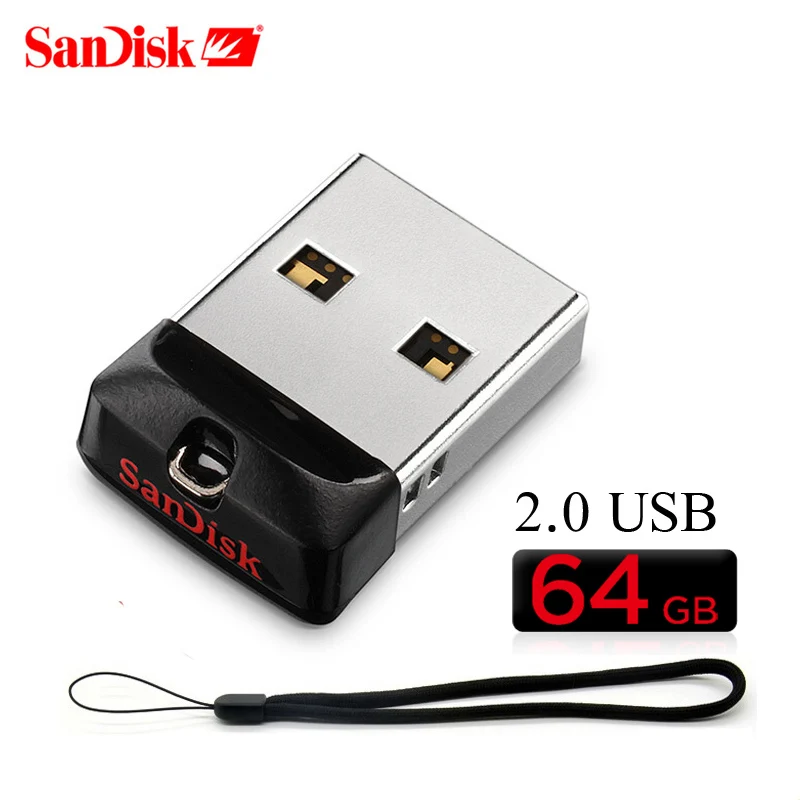 SanDisk Оригинал USB 2 0 CZ33 мини флэш накопитель металлический 64 ГБ 8 16 32 карта памяти