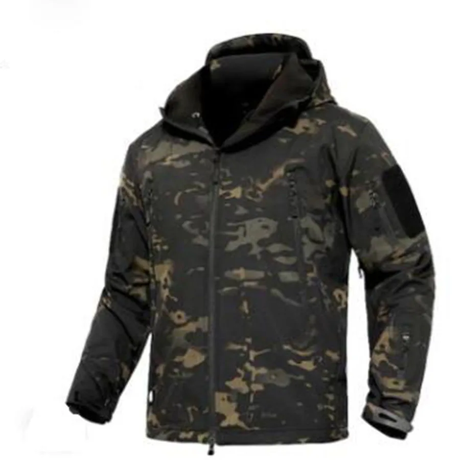 3 XS-5XL, большой размер, Мужская тактическая мягкая оболочка, Акула, кожа, куртка, на открытом воздухе, для кемпинга, охоты, тренировочная, водонепроницаемая, ветрозащитная, пальто, армейские Топы - Цвет: 3