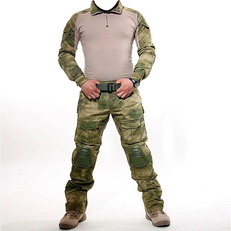 Военный Тактический Камуфляж Униформа Рубашка набор для мужчин Militar MultiCam