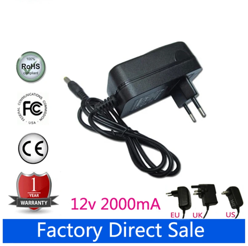 

12V 2A 2000mA AC DC Charger Adapter For Logitech UE Wireless Boombox 534-000573