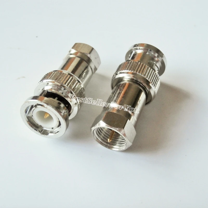 

1Pcs BNC Male Plug to F Type male Jack TV Adapter RF Coax Connector Adapter