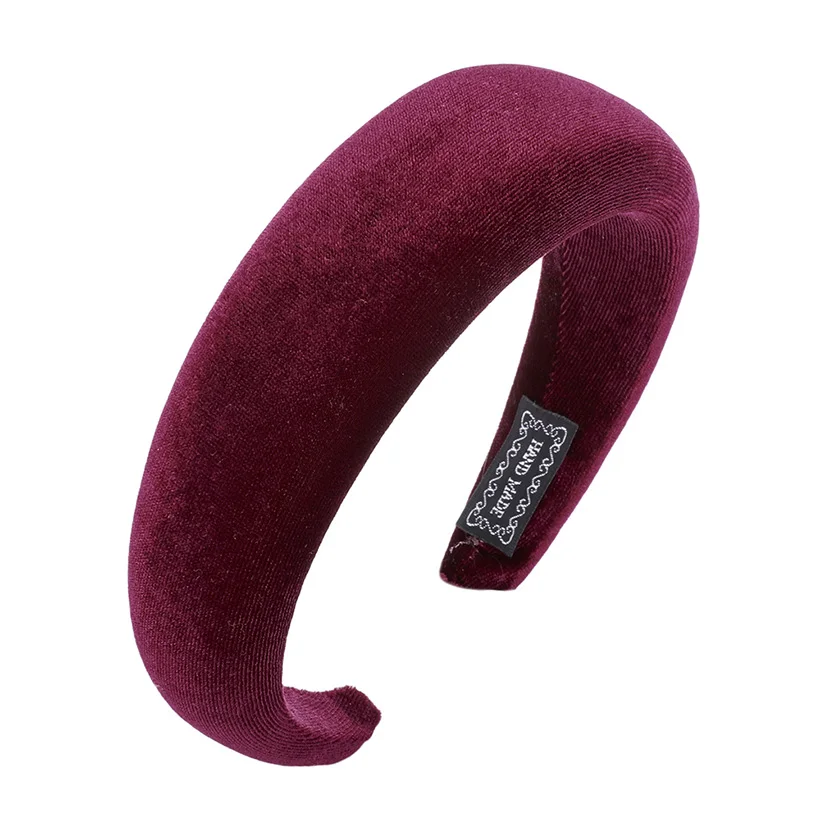 Velvet C LEVAO, золотой бархат, западный стиль, однотонные, утолщенные, мягкие, для волос, ободок, тюрбан, женские повязки, аксессуары для девочек, головные уборы - Цвет: Velvet C
