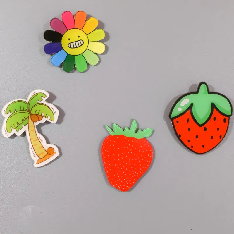 1 шт. милый мультяшный фруктовый акриловый материал магниты на холодильник белая