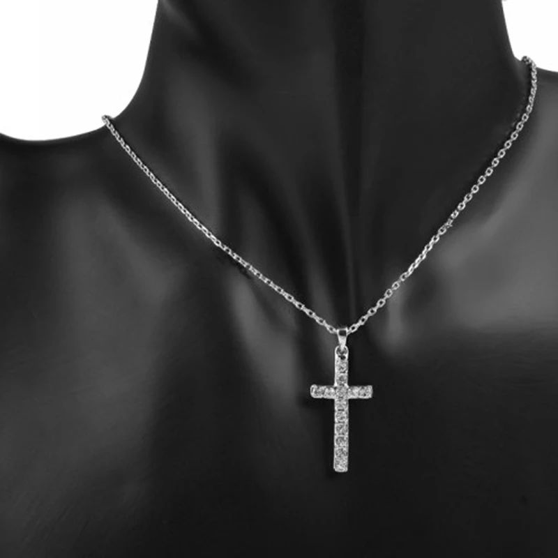 ОО серебряное ожерелье с подвеской из горного хрусталя и цепочкой для женщин