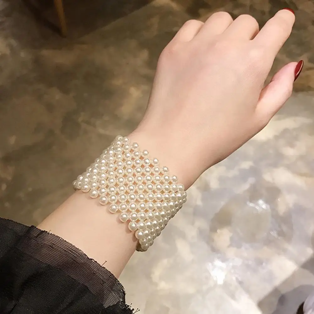 Женские многослойные браслеты M MISM широкие с искусственным жемчугом модные