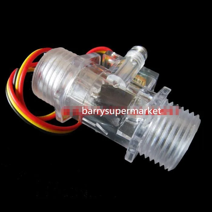 2 шт. расходомер воды Датчик Холла счетчик индикатора caudalimetro прозрачный G1/2 0.5