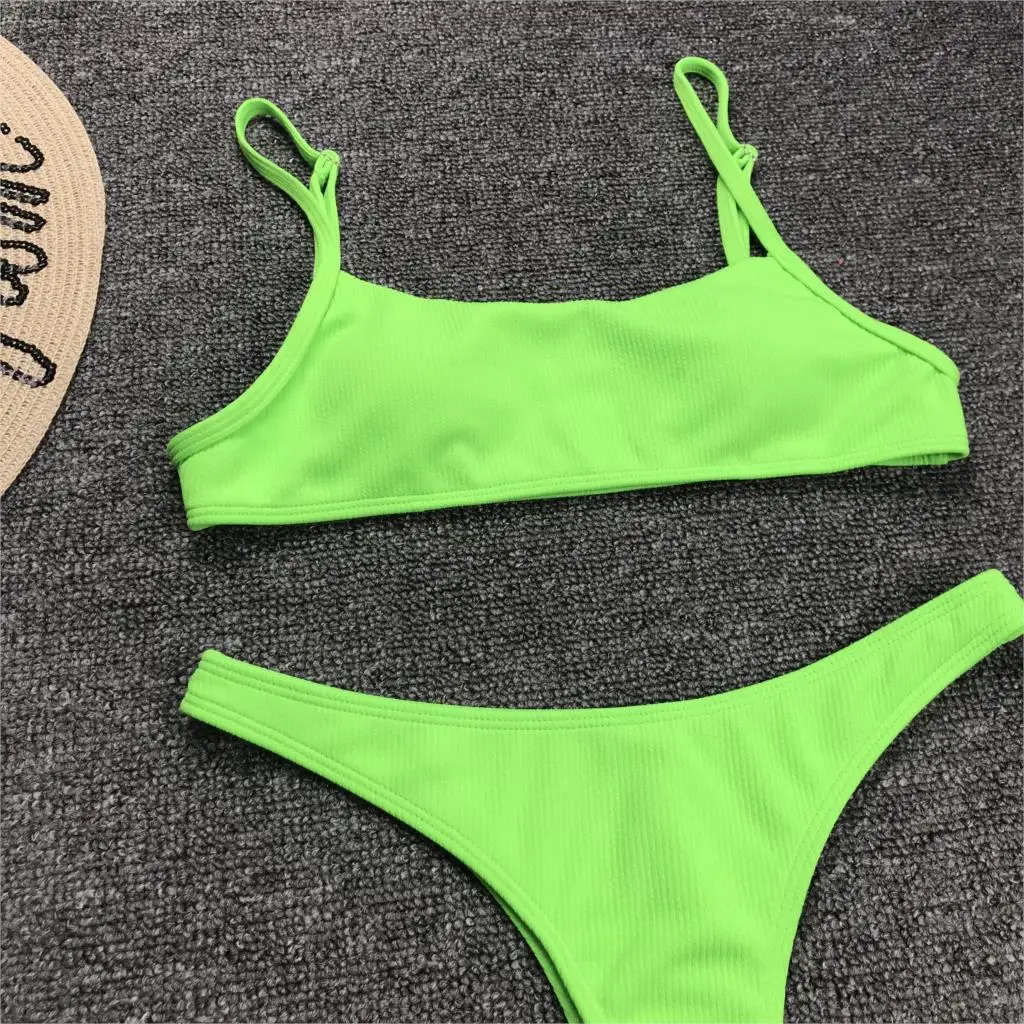 Bikini Swimming Suit For Women Swimsuit Sexy Simple Bathing Outdoor Set |