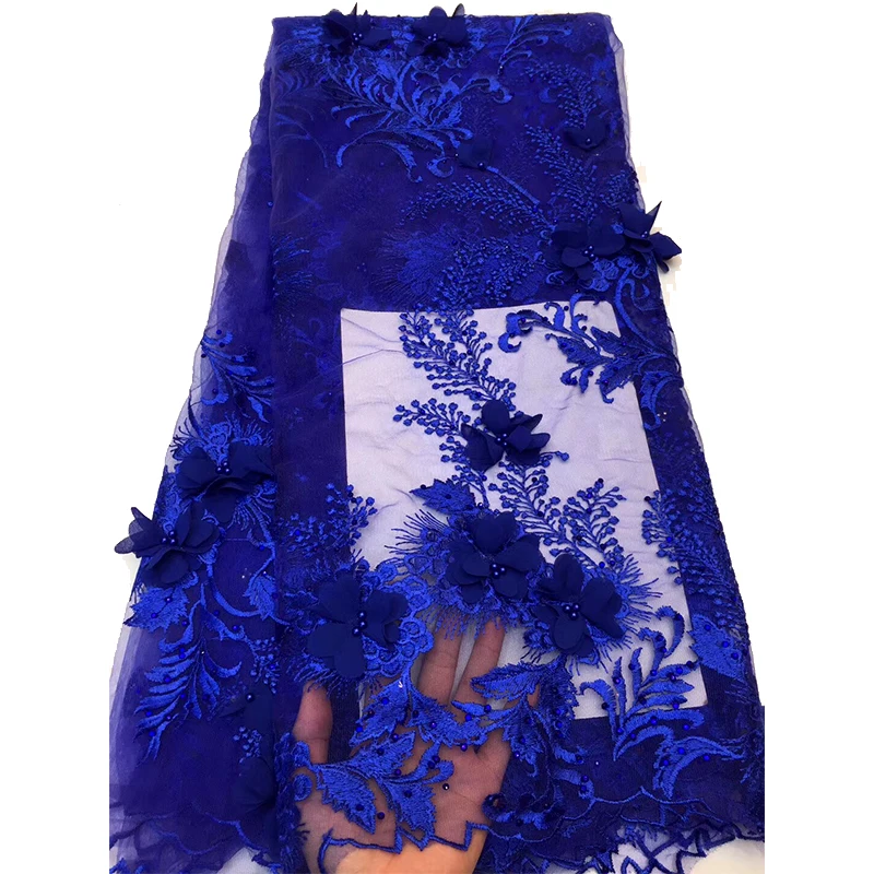 Горячая продажа 2019 африканская Тюль Кружева с бисером Высококачественная