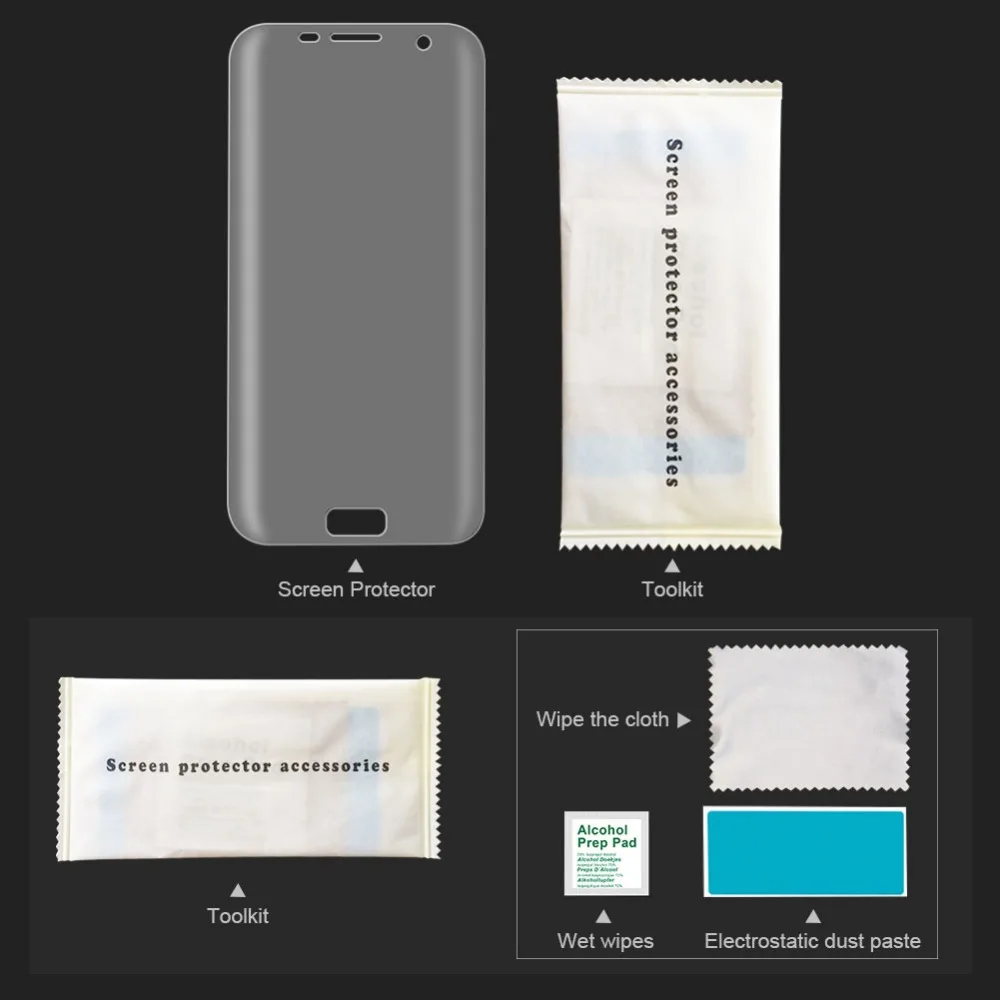 Защитная пленка для экрана Samsung Galaxy S6 S7 Edge S8 Plus s6 s7 s8 Pet полное покрытие (не