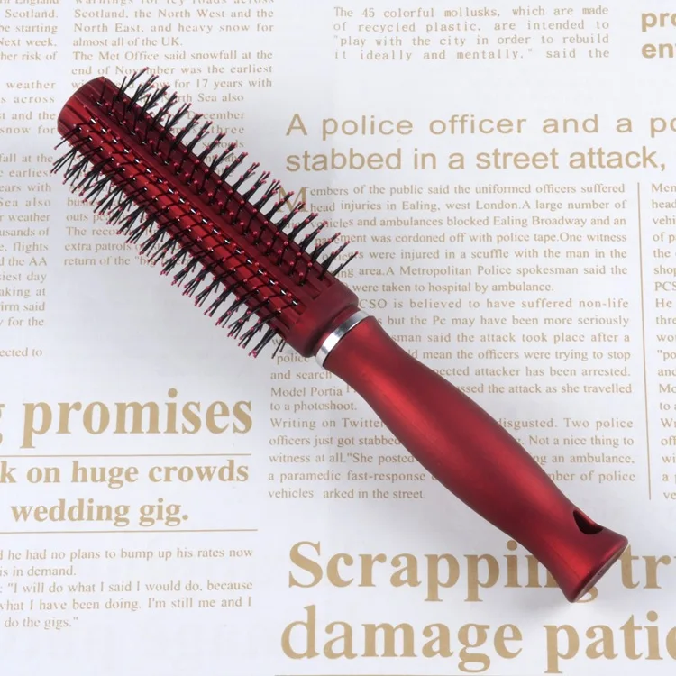 Старшие кудрявые волосы гребень Матовые текстуры прямые дуя круглая щетка