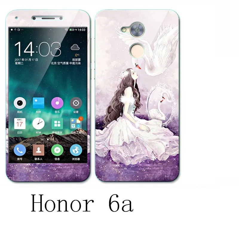 Чехол huawei honor 6a 360 градусов защитный чехол из ТПУ + цветной Интегрированный