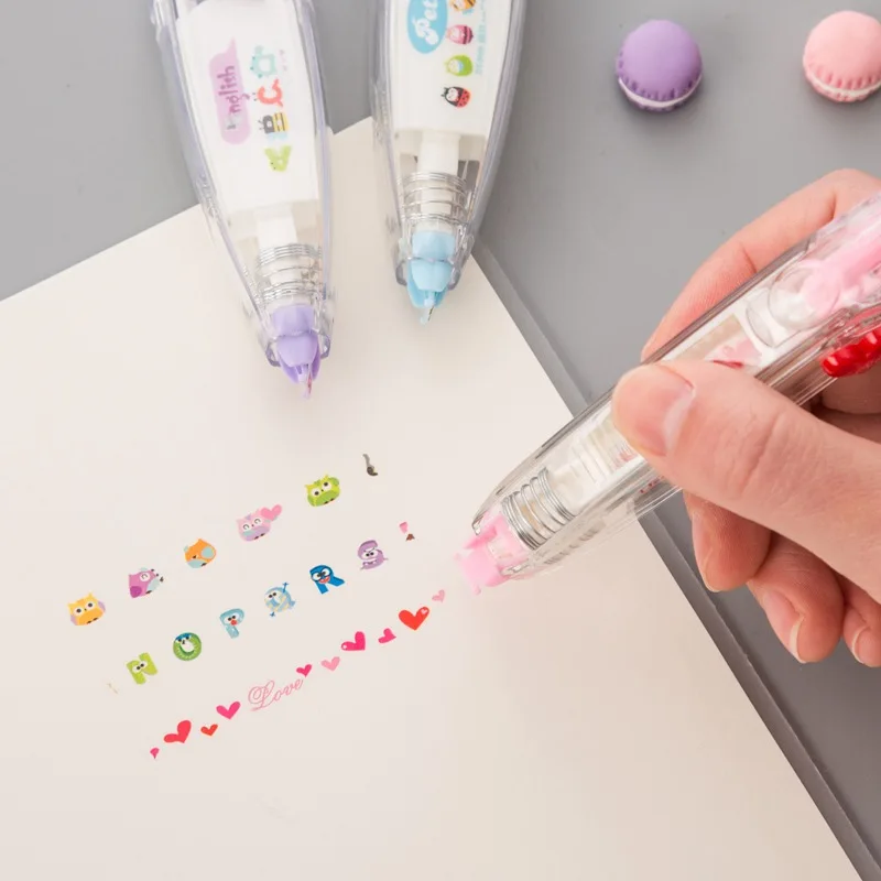 1 шт. 5 мм* 30 м Kawaii Единорог Корректирующая лента милый мультфильм коррекция клейкие ленты белые офисные школьные принадлежности корейские канцелярские принадлежности
