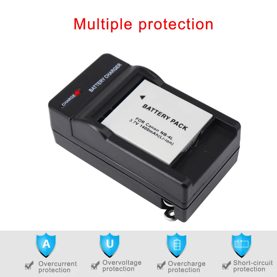 1x1400 mAh NB-4L NB4L NB 4L литий-ионная цифровая батарея + зарядное устройство для Canon IXUS 30 40