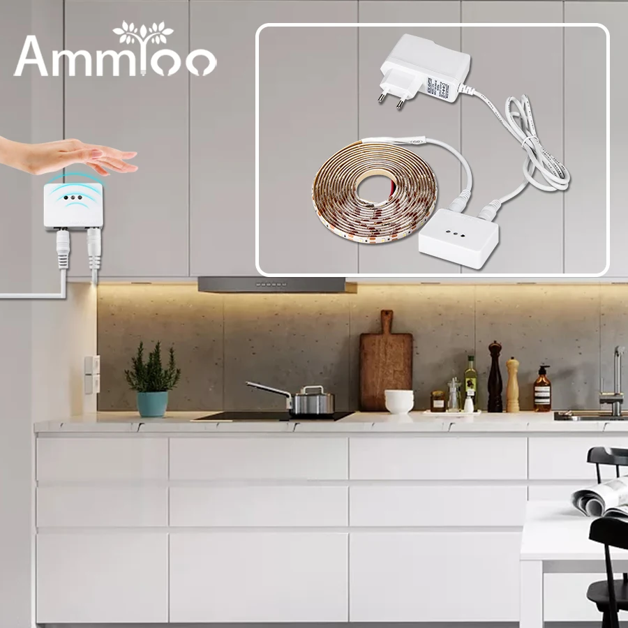 Светодиодная лента с датчиком движения рук водонепроницаемая приглушаемая LED