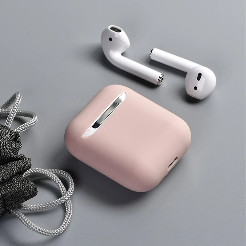 Беспроводной Bluetooth чехол для наушников для Airpods силиконовый чехол мягкий резиновый полный защитный чехол для Airpods мягкий чехол