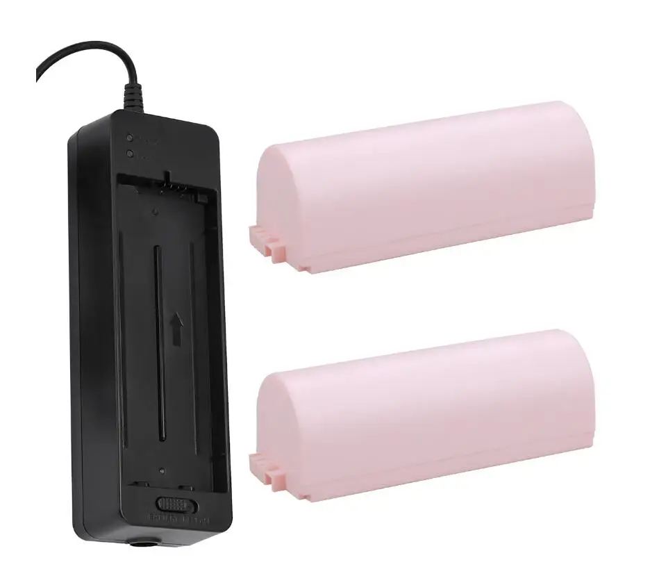 NB-CP2L аккумулятор или зарядное устройство для Canon SELPHY CP100 CP200 CP220 фотопринтер розовый - Цвет: 2BatteryWithCharger