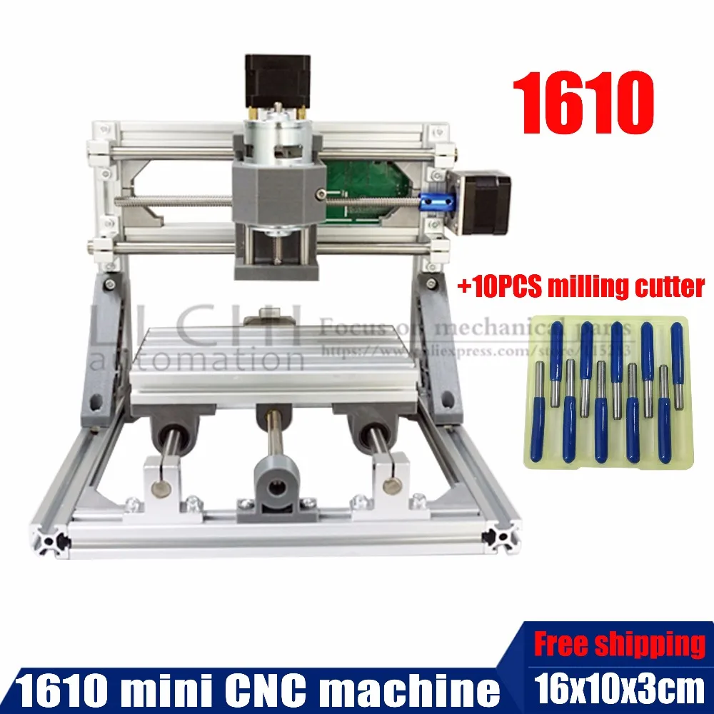 1610 мини ЧПУ машина рабочая зона 16x10x3 см 3 оси Pcb фрезерный станок деревянный