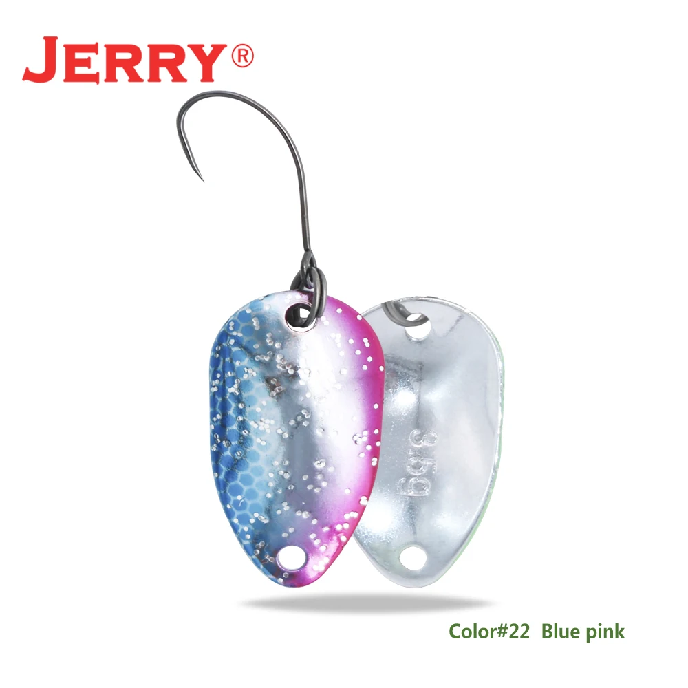 Jerry pesca 2 г 3,5 г 4,5 г несколько цветов микро рыболовные ложки форель ложка рыболовные приманки-Воблеры Спиннер приманка - Цвет: 22 blue pink