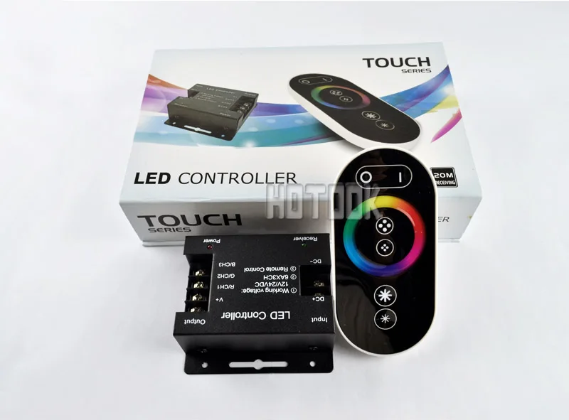 DC 12 24V PWM беспроводной RGB LED контроллер с сенсорным пультом дистанционного