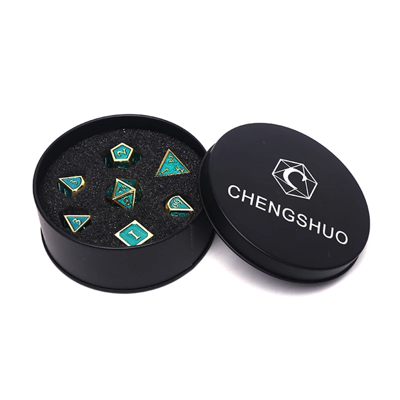 rpg metal dice sets dnd polyhedral solid dungeons and dragons d&ampd digital green dices table games Zinc alloy pattern d20 12 8 4 | Спорт и