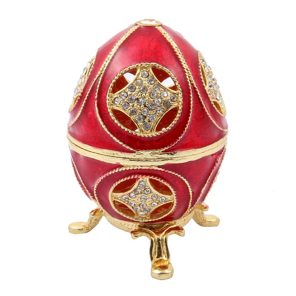 FABERGE яйцо бренд Металл Изысканный красный Faberge для украшения дома | Дом и сад