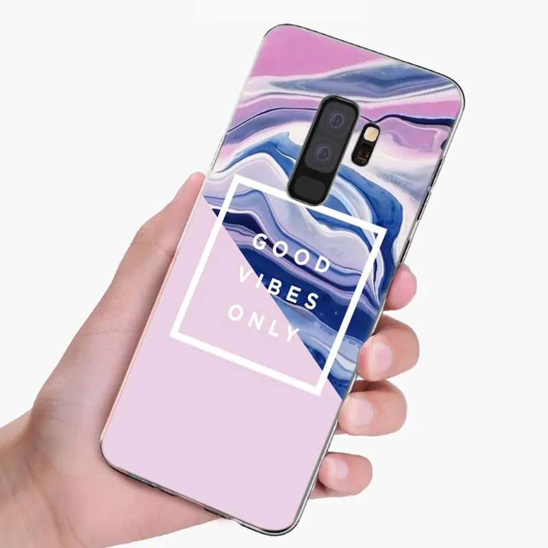 Шикарный Розовый Мраморный Симпатичный мягкий силиконовый чехол для Samsung Galaxy S10 S9