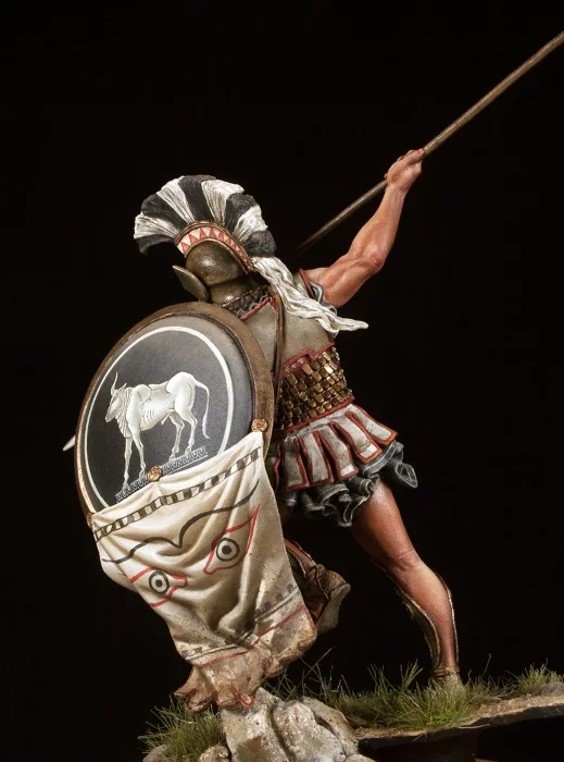 [Loong Way Miniatures] Alexandros модели афинские Hoplite, персидские войны(490-479BC) 75 мм белые металлические миниатюрные