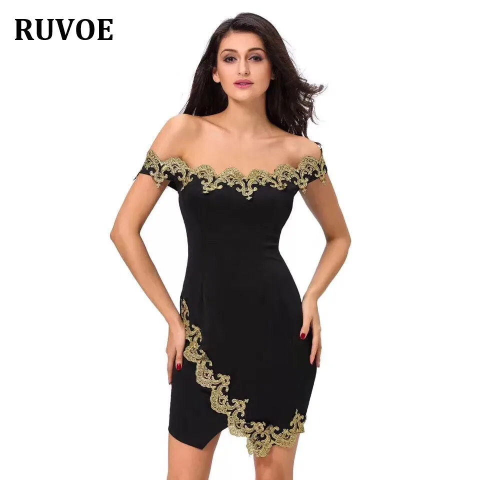 Высококачественное черное Бандажное платье мини из вискозы с вырезом лодочкой и