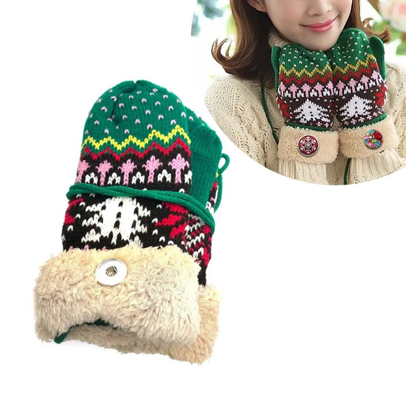 

Новые зимние модные Рождественские перчатки 008 подходят для 18 мм трикотажные перчатки с застежкой модные ювелирные изделия для женщин подростков подарок