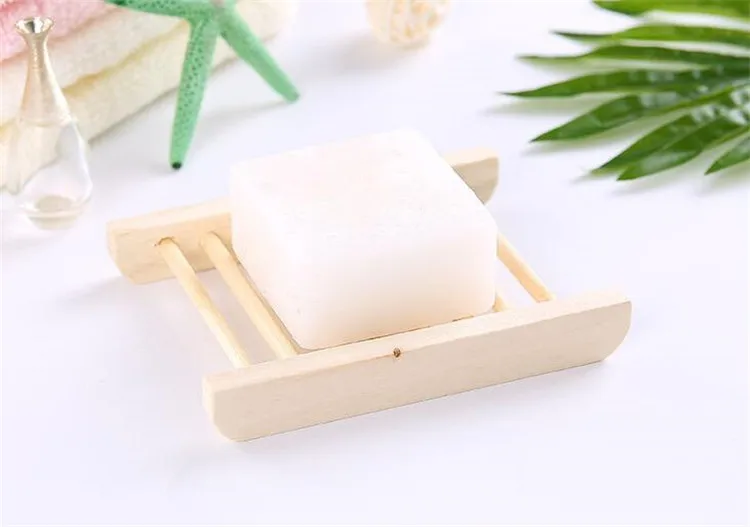Cute Wood Soap Dish Tray Holder Soap Holder Bathroom Storage Shower Plate Storage Organizer