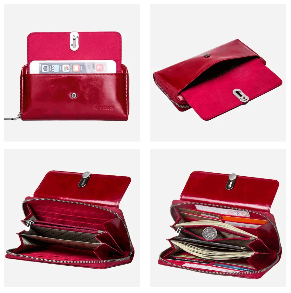 Новый дизайн женский кожаный кошелек качественный Женский Длинный из