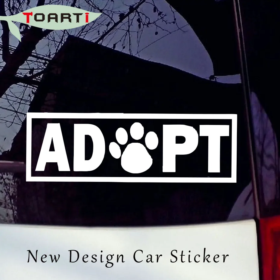 Adopt Собака Кошка Животное спасение принятие лапа печать виниловая наклейка