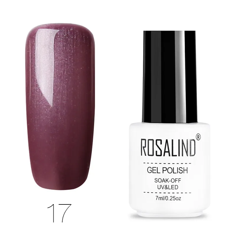 17 ROSALIND лак для ногтей Vernis Полупостоянный Гибридный лак Гель-лак УФ Цветной Гель-лак для маникюра верхнее покрытие блеск для ногтей - Цвет: 17