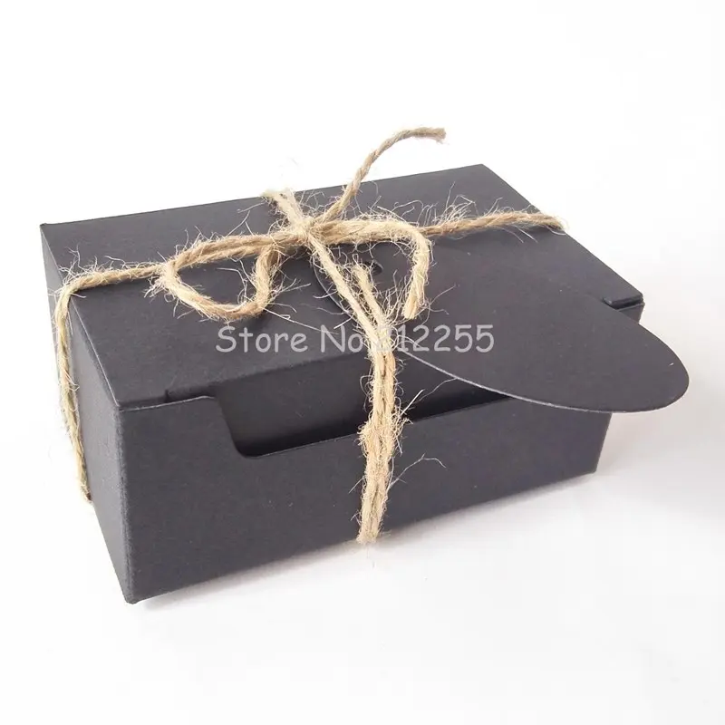 Wholesales/Retails 150 Pieces Rectangle Gift Wrapping Kraft Paper Box With Tags & Hemp Rope Cardboard Paper Soap Box SOB-007