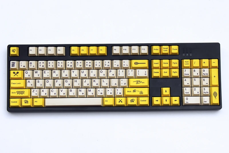 108K Bee тема PBT сублимационная клавиша английский Японский Корейский подсветка механическая клавиатура выделенная Cherry filco Ducky keycaps
