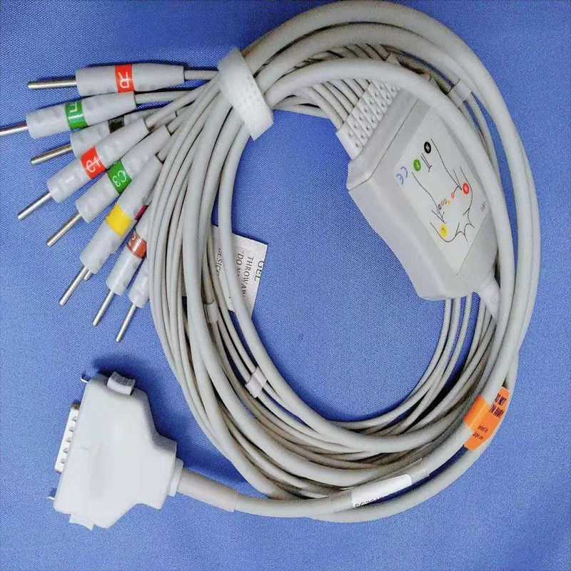 Совместимый кабель для Fukuda Denshi ЭКГ. с leadwires 10 проводов Din 3 0 наконечником на