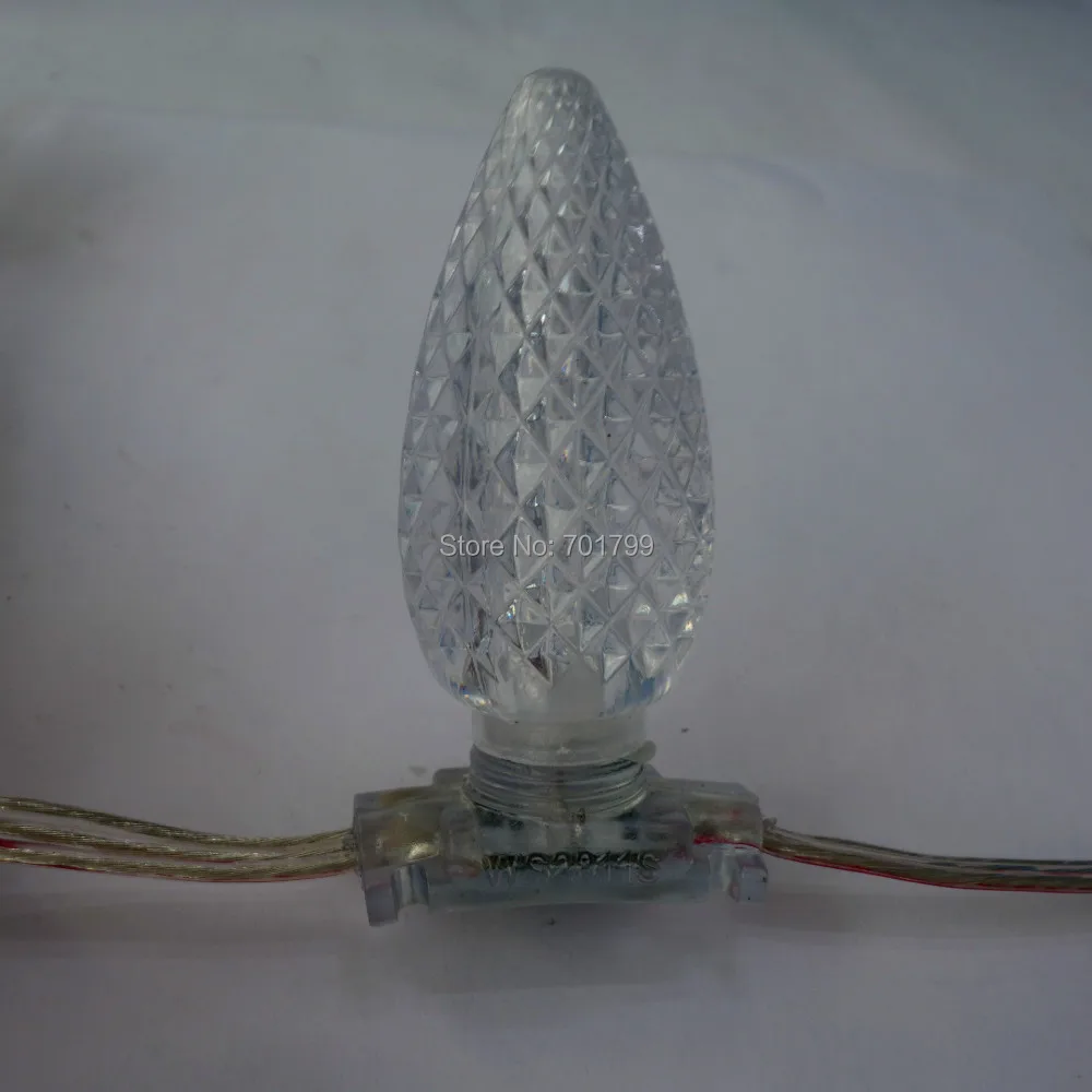 100 узлов C9 DC12V WS2811 LED technicolor pixel водонепроницаемый полный цвет с прозрачной