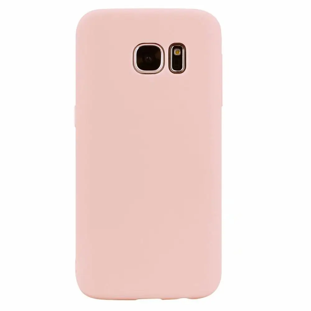 Rose gold HYSOWENDLY Ультратонкий Мягкий ТПУ Матовый чехол Чехлы для samsung Galaxy S8 S8Plus S7 S6 edge силиконовые розовые чехлы для телефонов Fundas - Цвет: Rose gold