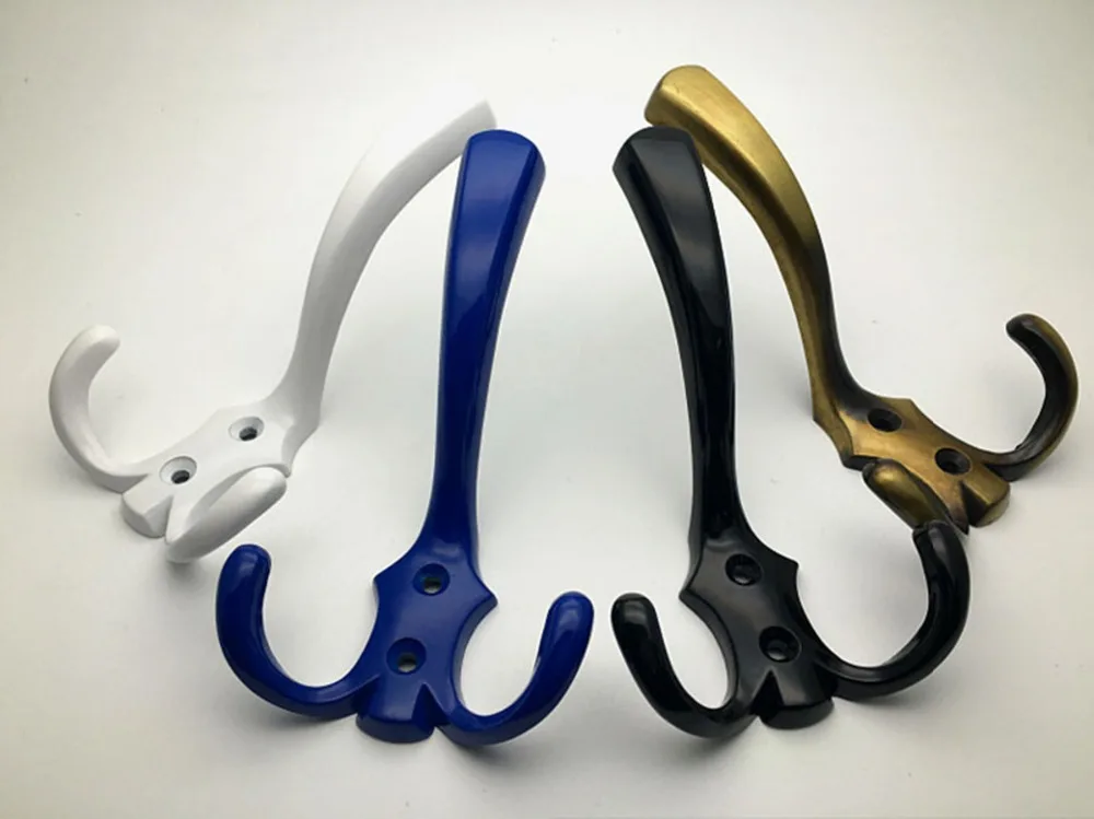 Green bronze black and white blue gold silver modern American wardrobe door hanging hook coat hat wall hook