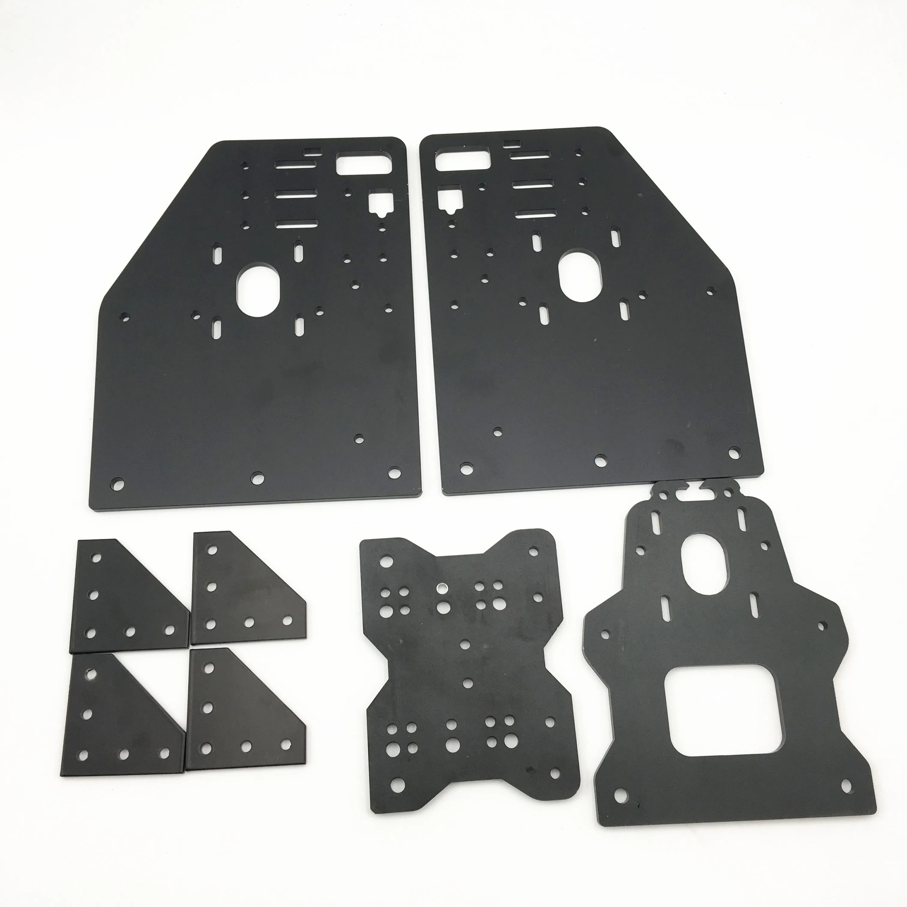 Funssor 1set*OX CNC ROUTER GANTRY PLATES + 28 pcs SOLID V SLOT WHEELS 13 ECCENTRIC SPACERS