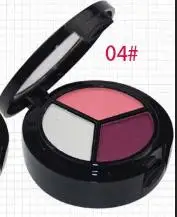 04 3 цвета Smoky eyeshadow palette Professional glitter eyeshadow shimmer pigment+ кисть+ зеркальный макияж телесные матовые тени для век MOR001 - Цвет: 04