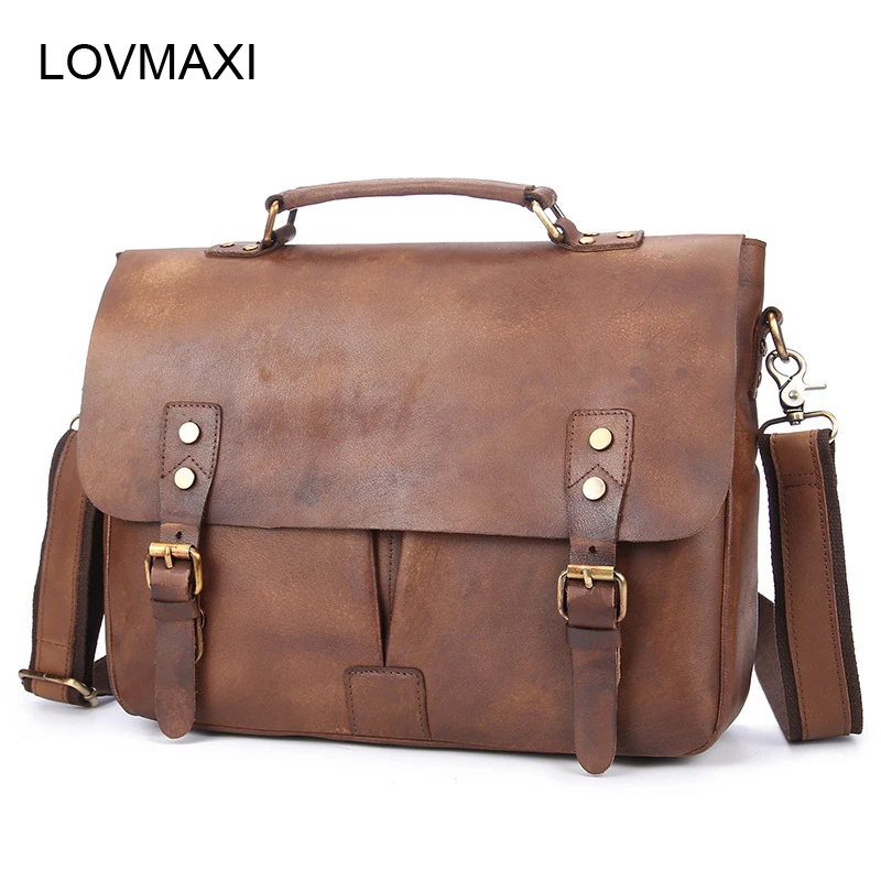 100% натуральная кожа мужские портфели деловые сумки повседневные для ноутбука