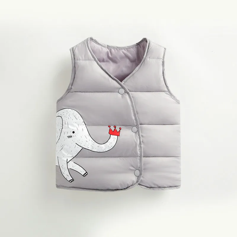 BibiCola bebe/Теплый жилет Детские Зимние Модные жилеты с рисунками Детская Хлопковая