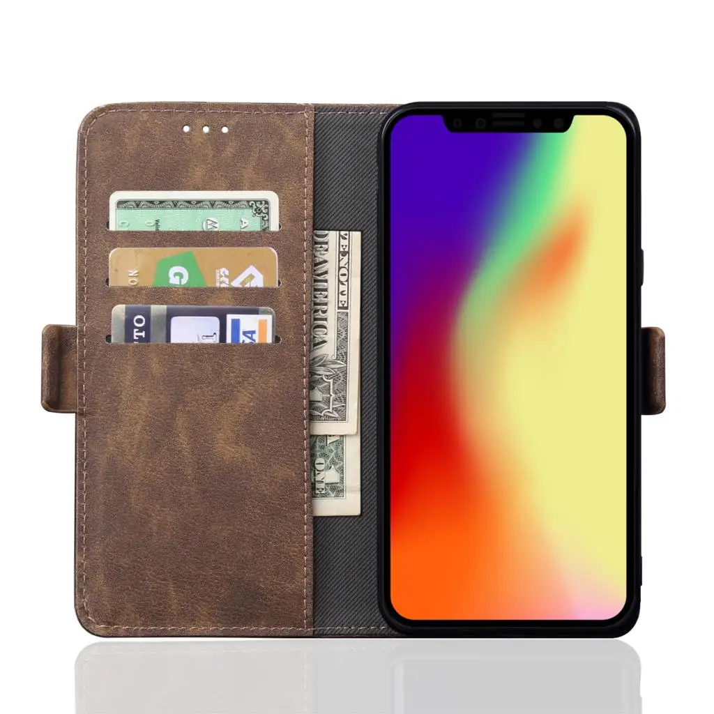 Многофункциональный кожаный чехол-кошелек для iPhone XS Max XR силиконовый