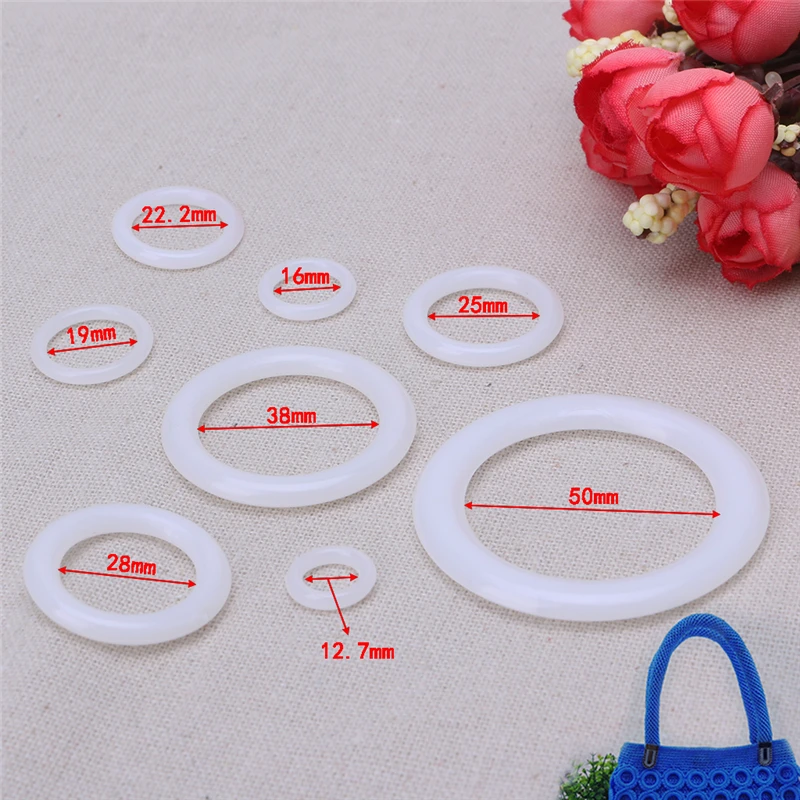 Plastic DIY Crochet Ring Circle Hook Craft Tool Accessory for Handbag Car Seat manual material plastic ring hook | Дом и сад