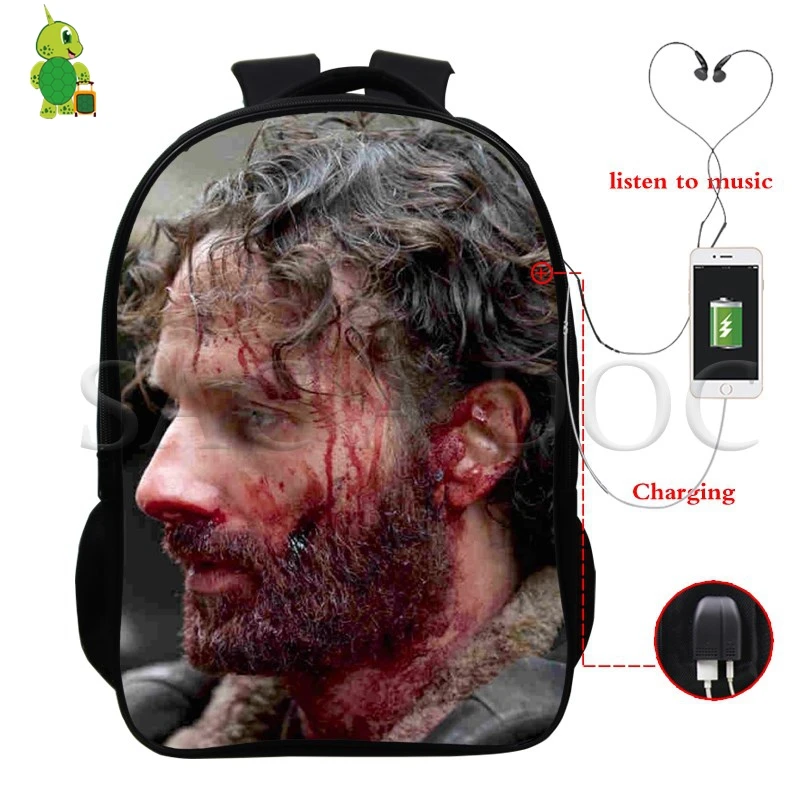 The Walking Dead Rick Grimes Многофункциональный рюкзак для подростков школьные сумки женщин