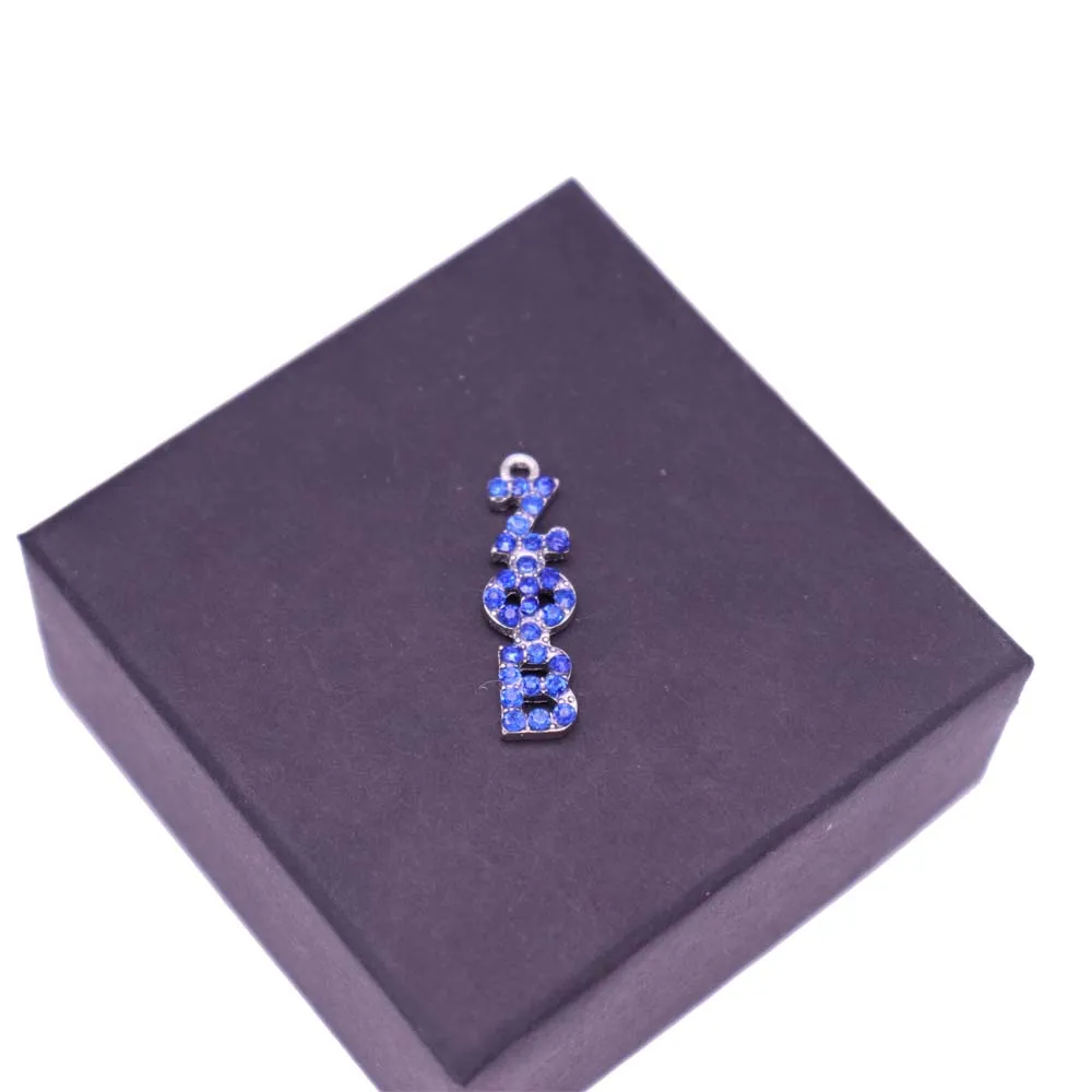 Металлическая инкрустированная греческая буква Sorority Zeta Phi Beta Charm ZPB этикетка