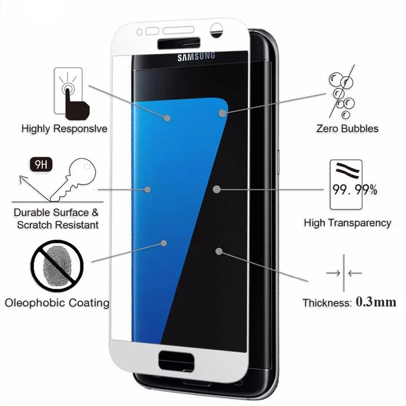 Полное покрытие из закаленного стекла для Samsung Galaxy A5 A7 A8 2017 2018 S3 S4 S5 S6 S7 Note 2 4 5